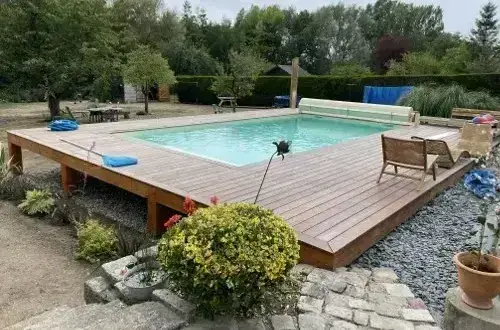 Piscine et paysage Normandie